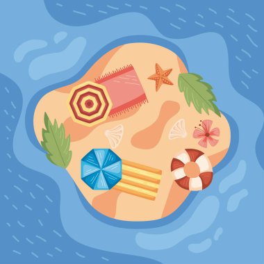 Sahilde deniz manzarası