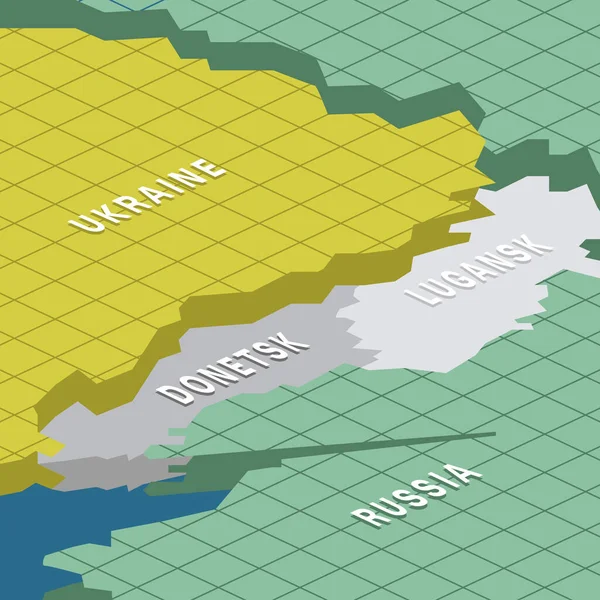 Україно Російські Карти Конфлікту Ікони — стоковий вектор