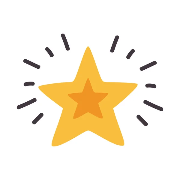 Golden Star Rays Icon — Stockvector