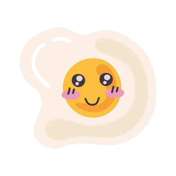 Egg Fried Food Kawaii Character — Image vectorielle