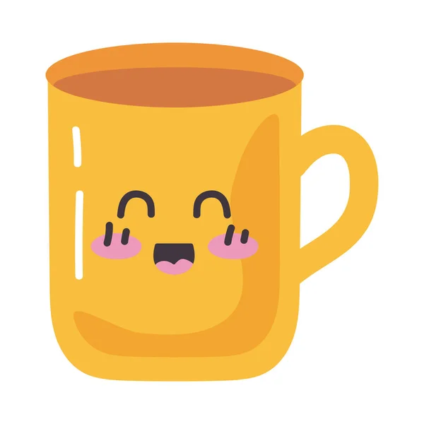 Mug Kitchen Utensil Kawaii Character — Wektor stockowy