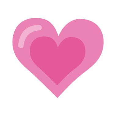 pink color heart love icon