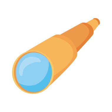 retro telescope nautical tool icon