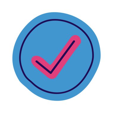 check symbol in button icon