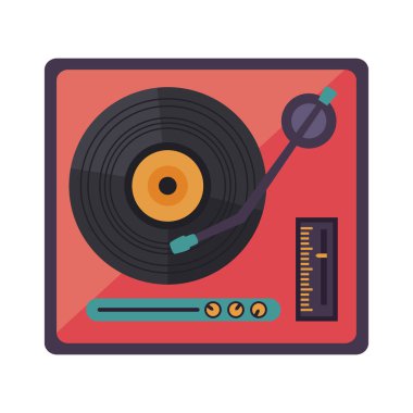 vinyl disk player retro style