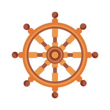 ship rudder nautical retro icon