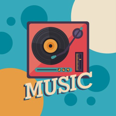 dj console retro style poster