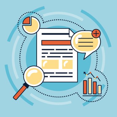 research concept with document icons