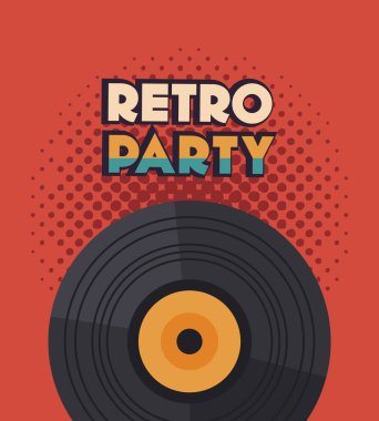 long play retro style poster
