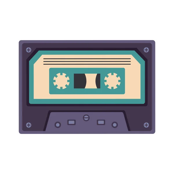 レトロな音楽カセット テープのアイコン — ストックベクタ