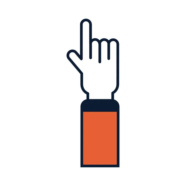 Hand Menselijke Indexering Geïsoleerd Pictogram — Stockvector