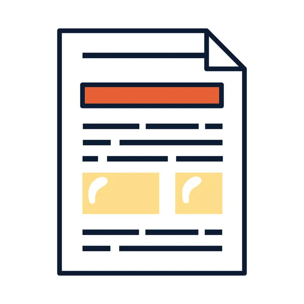 Document File Paper Format Icon — Vector de stock