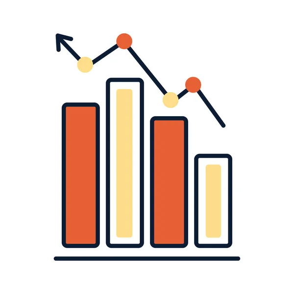 Statystyki Paski Infografika Informacja Ikona — Wektor stockowy