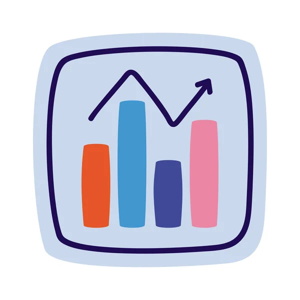 Statistics Infographic Bars Information Icon —  Vetores de Stock