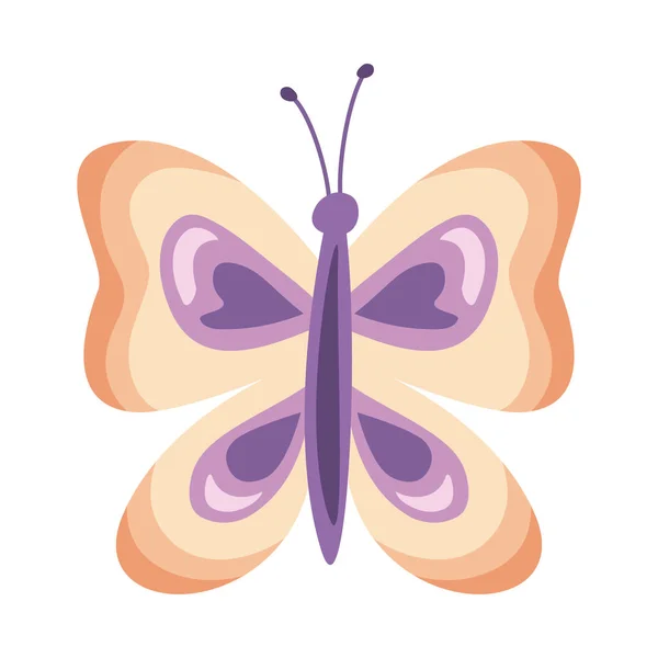 Butterfly Flying Animal Nature Icon — Vetor de Stock