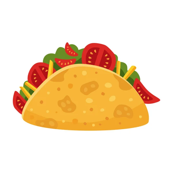 Mexican Fresh Taco Fast Food — Stok Vektör