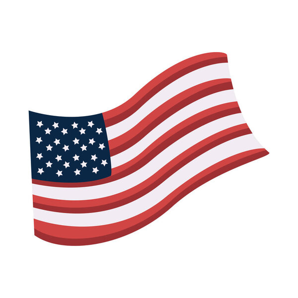 значок размахивания флагом США