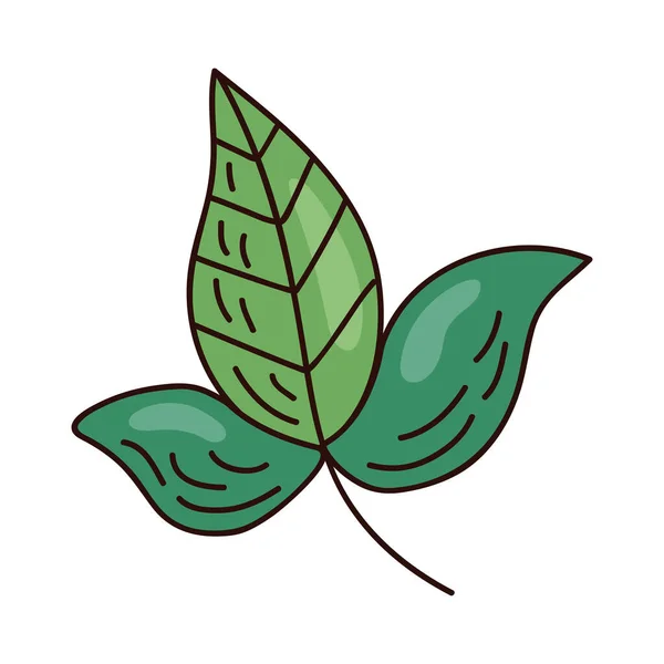 Green Leafs Plant Garden Icon — Vector de stock