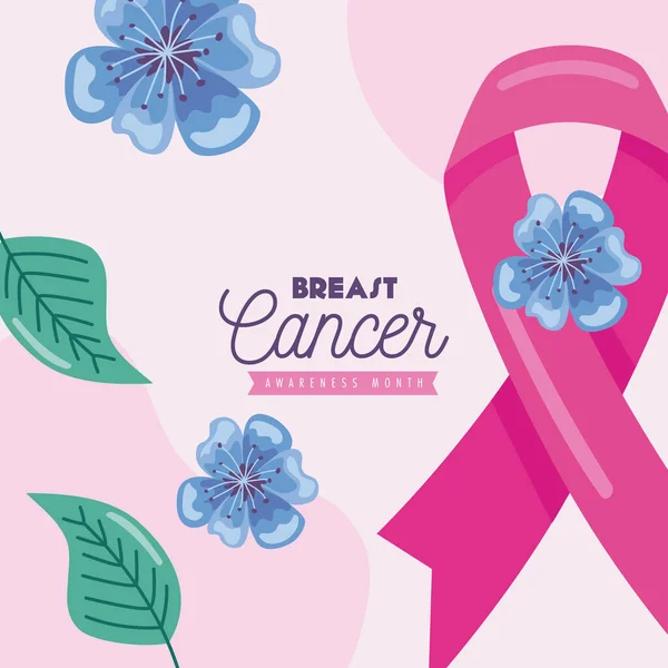Breast Cancer Awareness Month Lettering - Stok Vektor