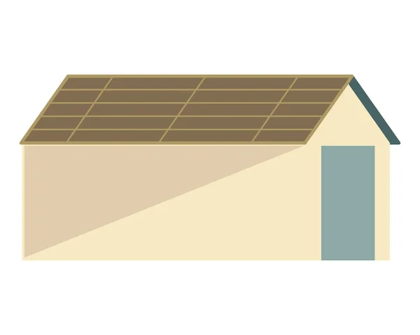 Rural Ranch Building Isolated Icon — Stockvektor