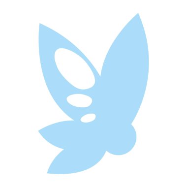 blue butterfly animal silhouette icon