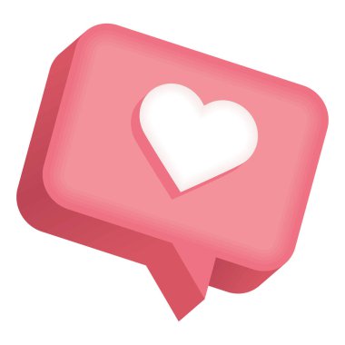 Konuşma balonu simgesinin kalbinde