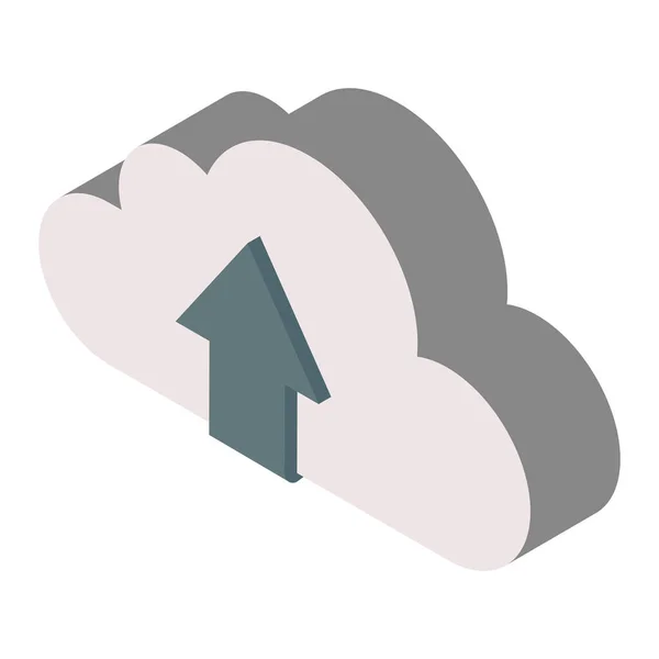Cloud Computing Storage Isometric Tech — 스톡 벡터