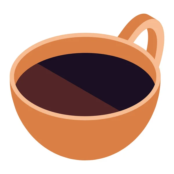 Coffee Cup Drink Ceramic Icon — Stockvektor