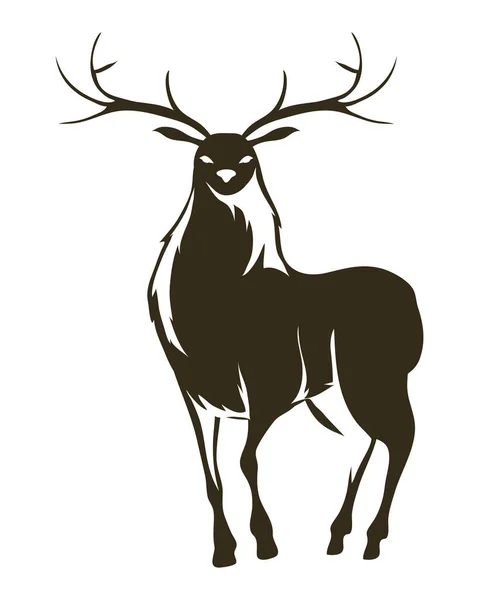 Reindeer Animal Silhouette Style Icon — Stockvektor