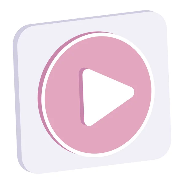 Play Square Button Technology Icon — Stockvektor