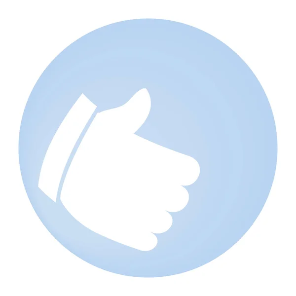 Hand Social Media Button Icon — Image vectorielle