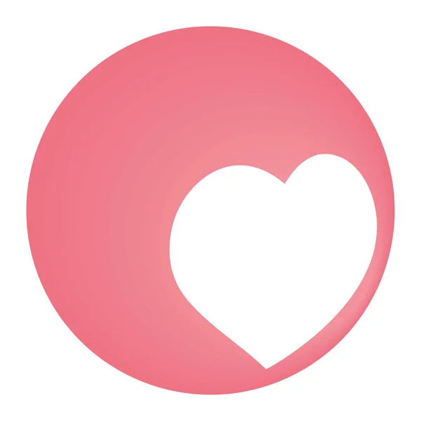 Heart Social Media Button Icon — Stockvector