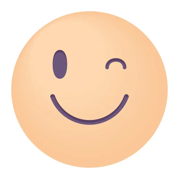 Happy Emoji Smiling Classic Character — Vetor de Stock