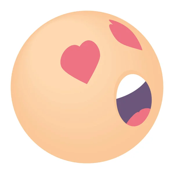Emoji Eyes Hearts Character — Stock Vector