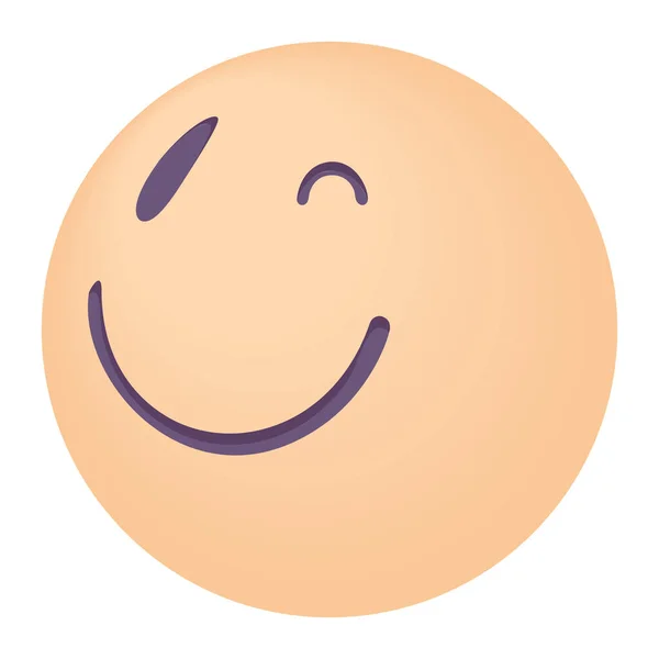 Comic Emoji Smiling Classic Character — Stock Vector