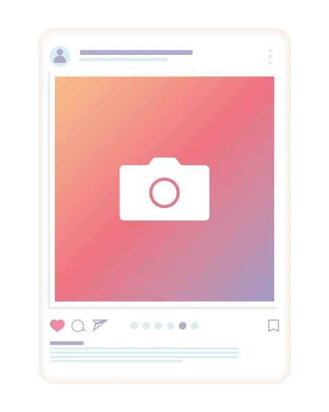 Social Media Template Camera — Stockvector