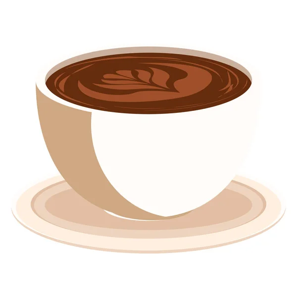 Tasse Café Dans Icône Plat — Image vectorielle