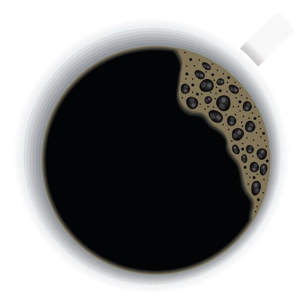 Black Coffee Cup Drink Icon — Stok Vektör