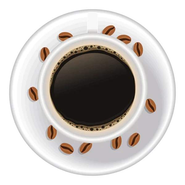 Кофейная Чашка Видом Воздух — стоковый вектор
