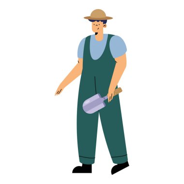 male farmer with spatule character
