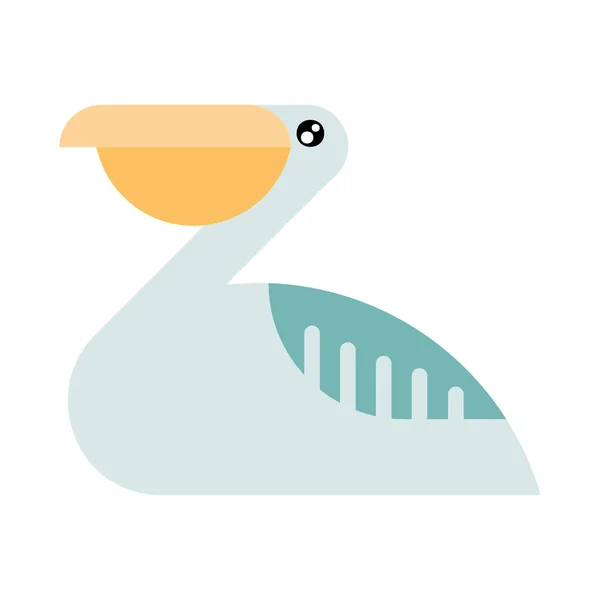 Pelican Bird Sealife Animal Icon — Vettoriale Stock