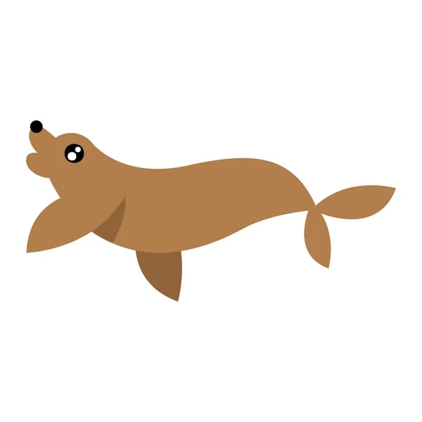 Wild Seal Sealife Animal Icon — 스톡 벡터