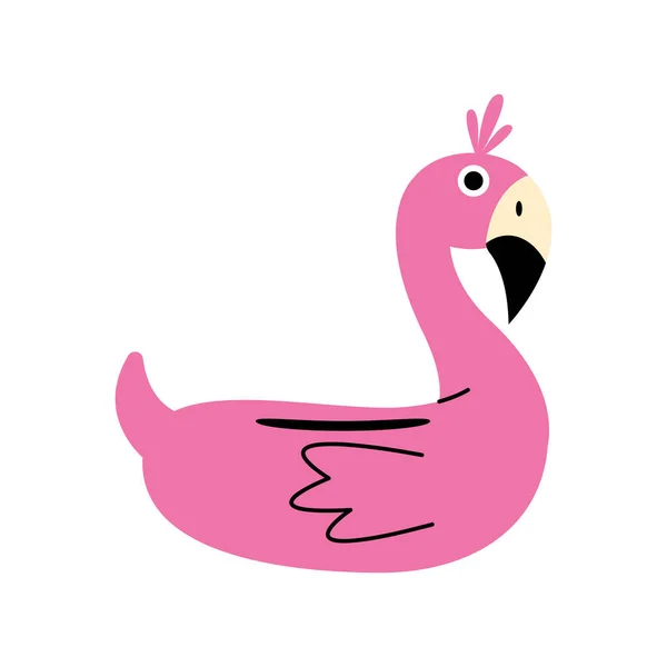 Pink Flamingo Float Accessory Icon — Stock Vector