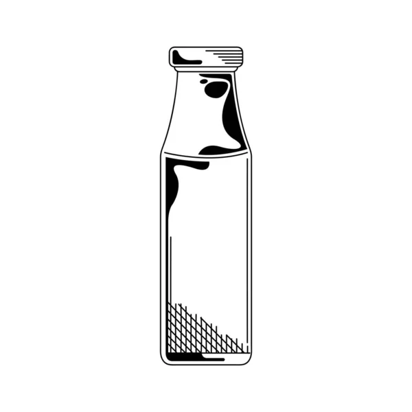 Milk Bottle Dairy Product Icon — Stok Vektör