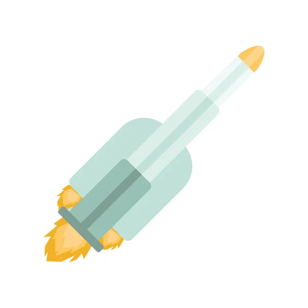 Space Outer Rocket Flying Icon — Stockvektor