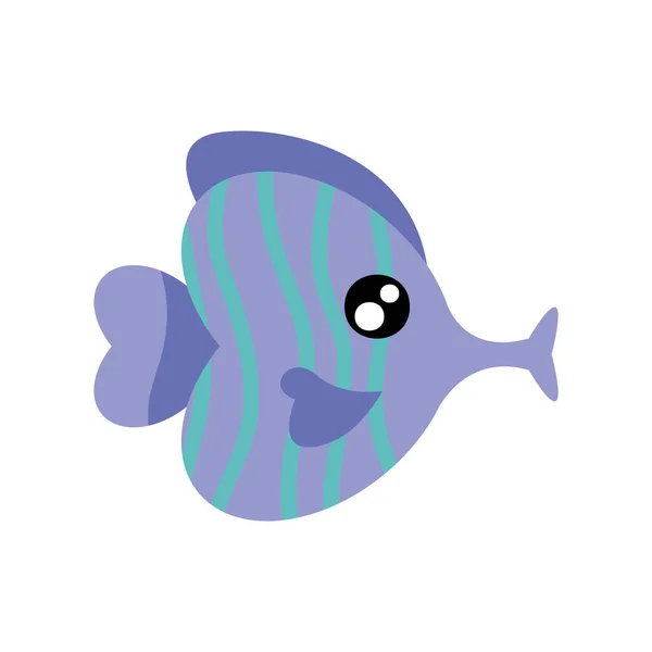 Lilac Fish Sealife Animal Icon — Stockvector