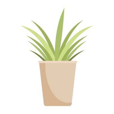 white pot with houseplant icon