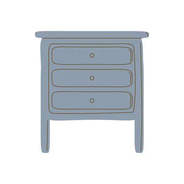 Gray Drawer Home Furniture Icon — Stockový vektor