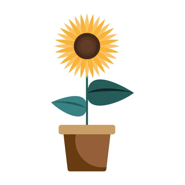 Houseplant Sunflower Nature Icon — ストックベクタ