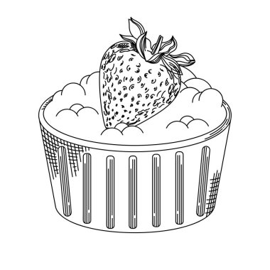 strawberries with cream dairy product